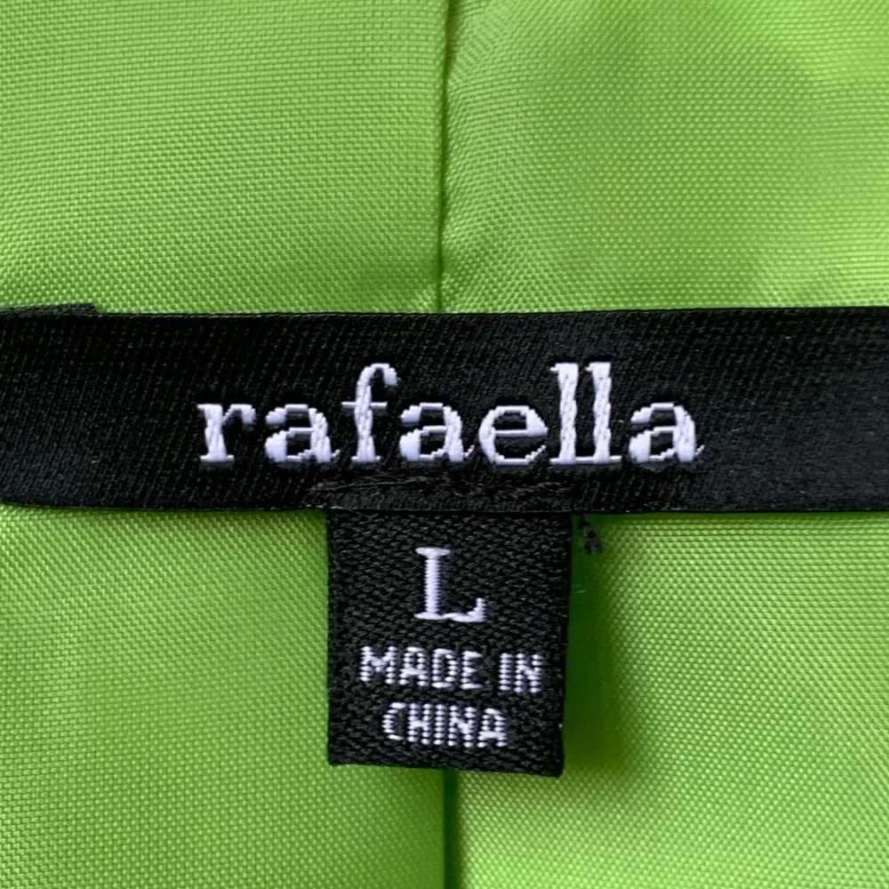 RAFAELLA Women’s Bright Green 3/4 Sleeve Two Button Front Closure Jacket Blazer